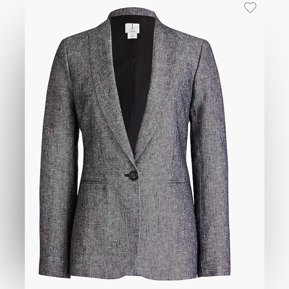 J CREW One-button linen blazer SIZE: 2